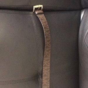Michael Kors Logo belt brown MK preowned